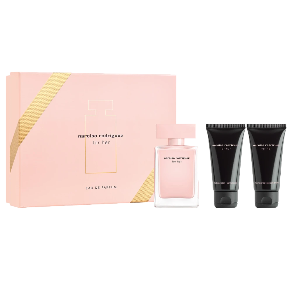 Narciso Rodriguez For Her Eau De Parfum 50 Ml + Lozione Corpo 50 Ml + Gel Doccia 50 Ml 3 Narciso Rodriguez For Her Eau De Parfum 50 Ml + Lozione Corpo 50 Ml + Gel Doccia 50 Ml