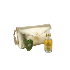 Pochette Con Siero Perle Oro E Gua Sha