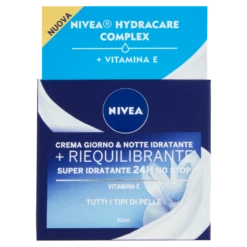 NIVEA Essentials Super Idratante 24H No Stop + Riequilibrante Crema Nutriente Giorno & Notte 50 Ml