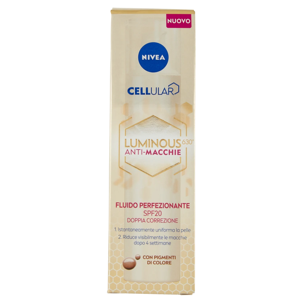 NIVEA Cellular Luminous630 Anti-Macchie Fluido Perfezionante Spf 20 Doppia Correzione 40 Ml 3 NIVEA Cellular Luminous630 Anti-Macchie Fluido Perfezionante Spf 20 Doppia Correzione 40 Ml